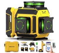 GOBEHOOP 12 Lines 3x360° Self-Leveling Green Laser Level, Durable & High Accuracy 3D Cross Line Laser Level w/LED Digital Display, Tilt/Pulse Mode, Bluetooth Remote Control, Rotary Window, Li-ion
