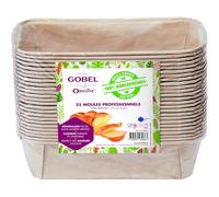 Gobel 25-Pack Eco-Friendly Paper Cake Moulds 19x5x5cm - Oven Safe