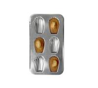 Gobel Madeleines Cake Mould, 6 XXL Gourmet Madeleines, Tinplate, 395 x 200 mm, Made in France