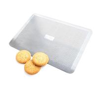 Gobel - Perforated Baking Sheet Without Rim - Flat Perforated Aluminium Baking Sheet - 30 x 40 cm - Made in France, Silver