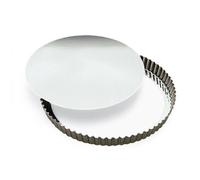 Gobel Round Fluted Tart Mould w/ Removable Base - 28cm - Quiche Tin