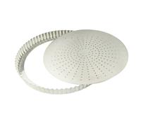 Gobel Tin Plate Perforated Fluted Tart Mould Removable Bottom 20cm Professional