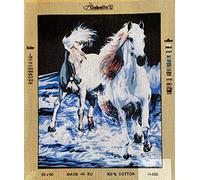 Gobelin-L Needlepoint Painted Canvas Counted Cross Stitch Tapestry Kit Gobelin - Horses. 18"x24" 14.858