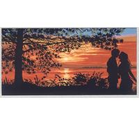 Gobelin-L S17-191 Antique Canvas/Motif Lovers at Dusk / 50 x 100 cm