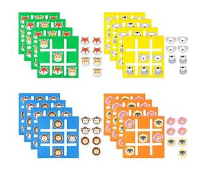 GoBene Tic Tac Toe Game,Felt Mini Tic Tacs,Kid Educational Tic Tacs -Class Prizes and Learning Games, Party Bag Fillers for Kids 16 Pack