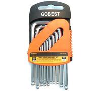 Gobest Allen Hex Key Set 25 Pcs, Ball Ended, Metric And Sae, Crv (Gb-0018)