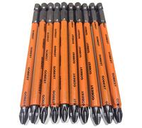 GOBEST GB-0015, PH2 Non Slip Screwdriver Bit Set of 10, 110 mm Long, S2 Steel, Magnetic Tips