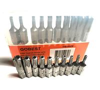 GOBEST Magnetic Security torx Screwdriver bits Set 10 pcs, 25mm, T8 - T45, torx Tamper Proof (GB-0029)