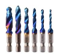 Gobest Screw Thread Tap Set Sizes M3 M4 M5 M6 M8 M10 Quick Change 1/4" Hex Shank