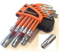 Gobest Short Security Tamper Proof Torx Key Set 9 Pcs T10-T50 (Gb-0012)