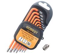 GOBEST Short torx Security Tamper Proof Key Set 7 pcs T9-T30 S2 Steel (GB-0042)