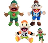 Gobesty 3PCS Jeffy Puppet Plush Toy Doll, 40CM Jeffy Hand Puppets with Working Mouth, Mischievous Funny Puppets Toy for Play House, Boys and Girls, Soft Puppet for Birthday Christmas Halloween Party