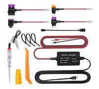 Gobesty Dash Cam Hardwire Kit, Nextbase Dash Cam Hardwire Kit, In Car Hard Wiring Kit Dash Camera mini/micro USB adpater, 12V 24V to 5V Car Dash Camera Hard Wire Kit for Dashcam GPS