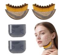 Gobesty Lymphatic Drainage Brush, 2Pcs Lymphatic Face Brush for Jawline & Chin Sculpting, Portable Lymphatic Contour Face Brush for Face, Designed for The Face Gentle Enough for Daily Use