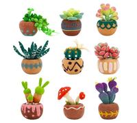 Gobesty Needle Felting Kits for Adults, 9PCS Succulent Needle Felting Starter Kit with Felt Tools and Supplies and Instruction, Wool Felting Kit for Craft Lovers Beginners DIY Felting Craft Project