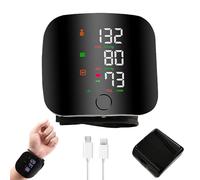 Gobesty Wrist Blood Pressure Monitor, Automatic Blood Pressure Monitors Wrist with LED Touch Screen, Blood Pressure Machines Automatic Voice, Rechargeable Wrist BP Monitor for Home Office Travel Use