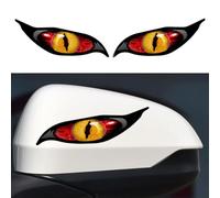 Gobfar 3D Evil Eyes Car Sticker, Red, Reflective, Waterproof, PVC, Bold, Aggressive, Animalistic, Sheet, Outdoor, 2 Count, Sticker