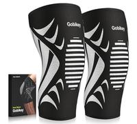 Gobikey Knee Support Brace 2 pack Compression Knee Sleeves for Men Women, Breathable Anti-Slip for Arthritis, Joint Pain, Tendonitis, Meniscus Tear, Ligament Injury, Running (L: 42-47cm)
