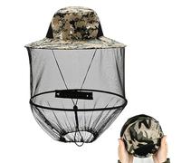 Gobiufy Midge Head Net Hat,Pop up Mosquito Head Hat with Netting,Portable Face Net Mesh with Hat Protection Head Cover for Adults Outdoor Hiking Camping Climbing Fishing Walking Gardening