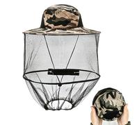 Gobiufy Midge Head Net Hat,Pop up Mosquito Head Hat with Netting,Portable Face Net Mesh with Hat Protection Head Cover for Adults Outdoor Hiking Camping Climbing Fishing Walking Gardening