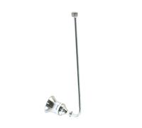 GOBIWM Metal Rustic Candle Extinguisher Snuffer Bell Design Safe Flame Put Out Tool for Home Birthday Bath and Housewarming (Silver Short Handle)
