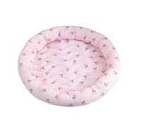 GOBIWM Non Slip Keep Pets Cool Cat Dog Puppy Donut Crate Cooling Mat Round Nest Ice Silk Mat Sleeping Blanket Bed Pad Sleep Cushion Mattress for Home Travel (pink, M:60cm)