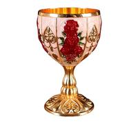 Goblet - 30ml Zinc Alloy Retro Embossed Floral Elegant Cup Small Goblet Wine Glass | Wine Cabinet Ornaments Wine Tumbler for Beer Cocktail Whiskey Retro Ornaments