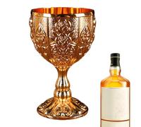 Goblet, 30ml Zinc Alloy Retro Embossed Flower Pattern Elegant Pimp Cup, Wine Cabinet Ornaments, Small Wine Cup for Beer Cocktail Whiskey, Retro Ornaments