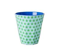 Rice Melamine Cup Two Tone Blue with stars