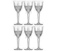 Goblet - White Wine Glass - Water Glass - Stemmed Glasses - Set of 6 Goblets - Lead Free Crystal - 8 oz. Beautifully Designed - by Barski - Made in Europe