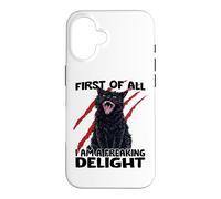 Goblin cat black cat sarcasm zoomies chaos cat Case for iPhone 16