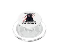 Goblin cat black cat sarcasm zoomies chaos cat PopSockets PopGrip for MagSafe