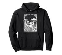 Goblin Hiding Among Mushrooms Under Starry Sky Goblincore Pullover Hoodie