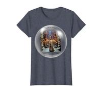Goblin King Looking Glass 80's When The World Falls Down T-Shirt, Women, Heather Blue, X-Large