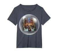 Goblin King Looking Glass 80's When The World Falls Down T-Shirt, Women's Plus, Heather Blue, 4X
