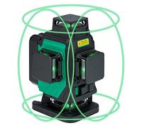 Goblin Tools 3DX-PG40 Green Beam 3D (Three-Dimensional) 4X 360° Multi-line Laser Level Kit, Self-Levelling Laser with Magnetic Mount, Rechargeable Lithium-ion Battery Pack, Target & Hard Carry Case