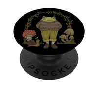 Goblincore Aesthetic Frog Mushroom Cottagecore Dark Academia PopSockets Adhesive PopGrip