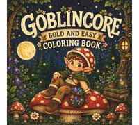 Goblincore Bold and Easy Coloring Book: Cozy Goblin Days: A Whimsical Forest Coloring Book for Adults Featuring Mushrooms, Frogs, Magical Creatures ... Thick Lines for Stress Relief and Relaxation