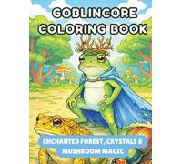 Goblincore Coloring Book: Enchanted Forest, Crystals & Mushroom Magic: 50 Pages 8.5 x 11 Relaxing Adult Coloring Book with Nature, Mushrooms, Forest Creatures, and Fantasy-Inspired Designs