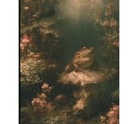 Goblincore Frog Composition Notebook Wide Ruled: Dark Cottagecore Toadstool Journal for Teen Girls, Women, School, College, Writing, Office, 110 Pages, 7.5 x 9.75 in