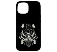 Goblincore Moth & Moon Dark Cottagecore Gothic Butterfly Case for iPhone 15