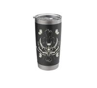 Goblincore Moth & Moon Dark Cottagecore Gothic Butterfly Stainless Steel Insulated Tumbler