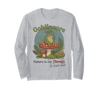 Goblincore Nature is My Therapy It Didn't Work Funny Frog Long Sleeve T-Shirt