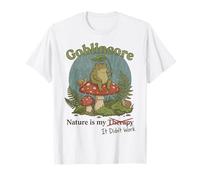 Goblincore Nature is My Therapy It Didn't Work Funny Frog T-Shirt