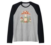 Goblincore Nature Lover Frog Holds a Novel in the Forest Raglan Baseball Tee