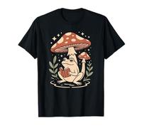 Goblincore Pond Frog Reads a Fascinating Book Among Nature T-Shirt