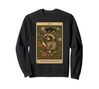 Goblincore Raccoon Graduation Tarot Card Graphic Sweatshirt