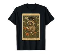 Goblincore Raccoon Graduation Tarot Card Graphic T-Shirt