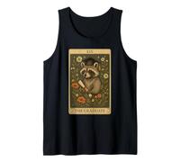 Goblincore Raccoon Graduation Tarot Card Graphic Tank Top