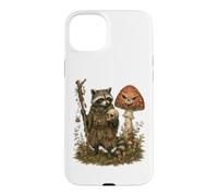 Goblincore Raccoon Outlaw Skull Mushroom Dark Cottagecore Case for iPhone 15 Plus